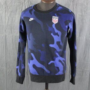 Team USA Soccer Sweater - Blue and Black Camouflage Pattern - Men's Small